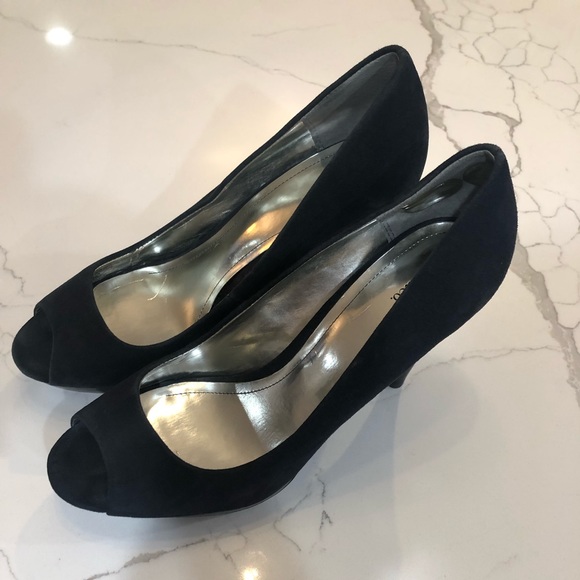 Style & Co Navy Open-Toe High Heel - Picture 3 of 7